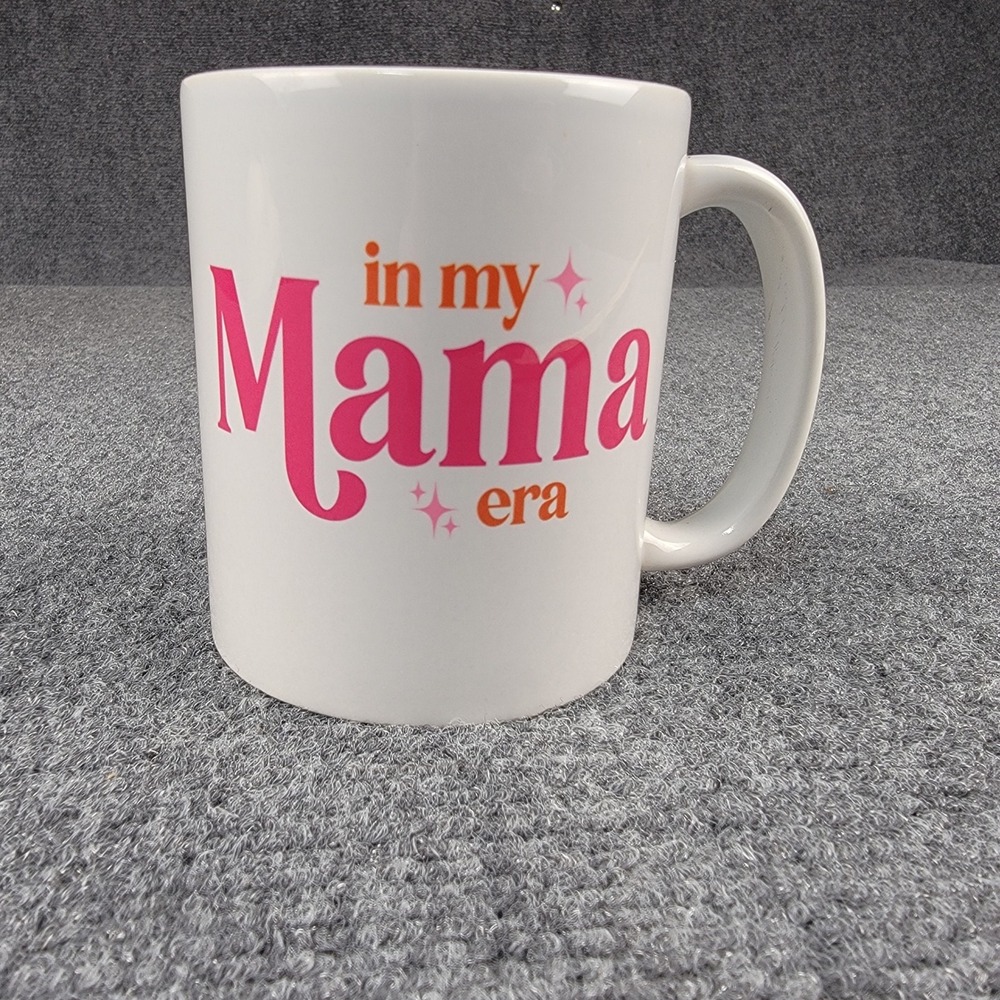 Mugsby In My Mama Era Mother's‎ Day Gift Ceramic Coffee Mug White Pink 11oz